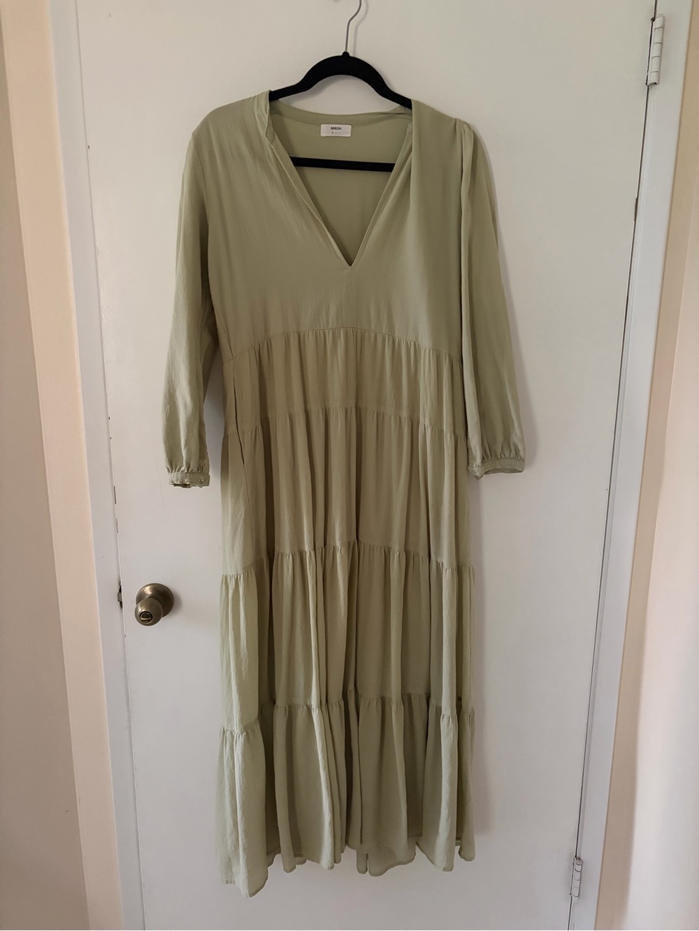 Mikoh Sage V-Neck Tiered Maxi Dress
